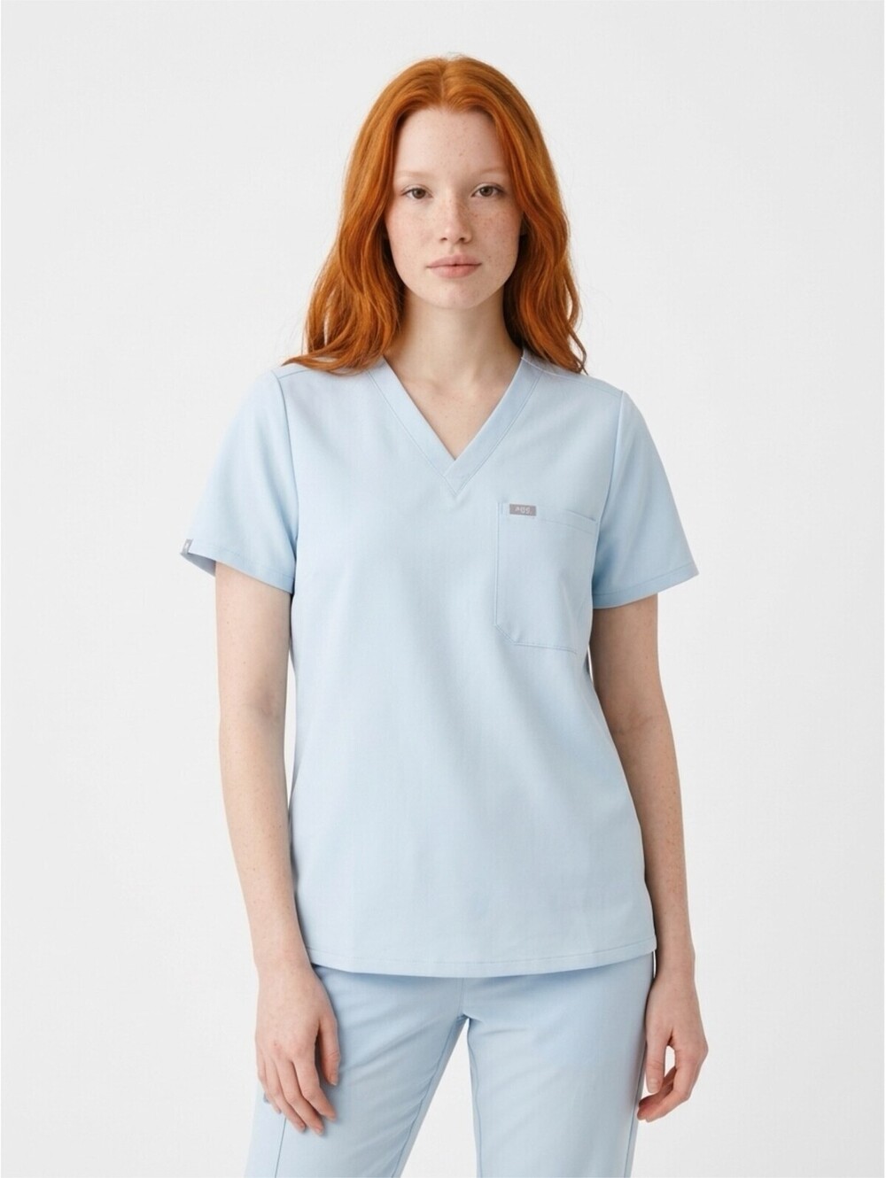 Figs Women's Caterina One Pocket Short Sleeves Light Blue 3XL(18) NWT